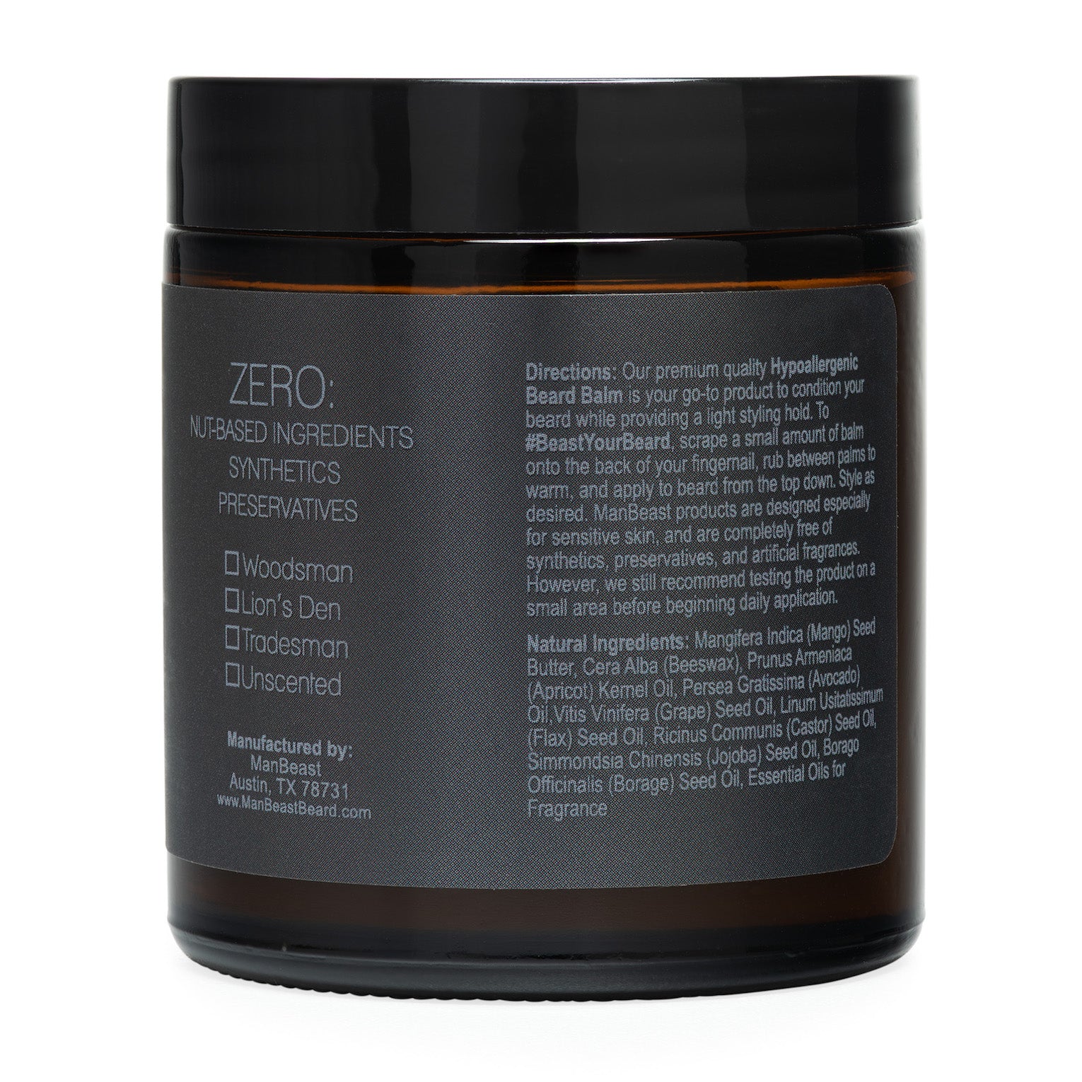 Hypoallergenic / Nut-Free Beard Balm